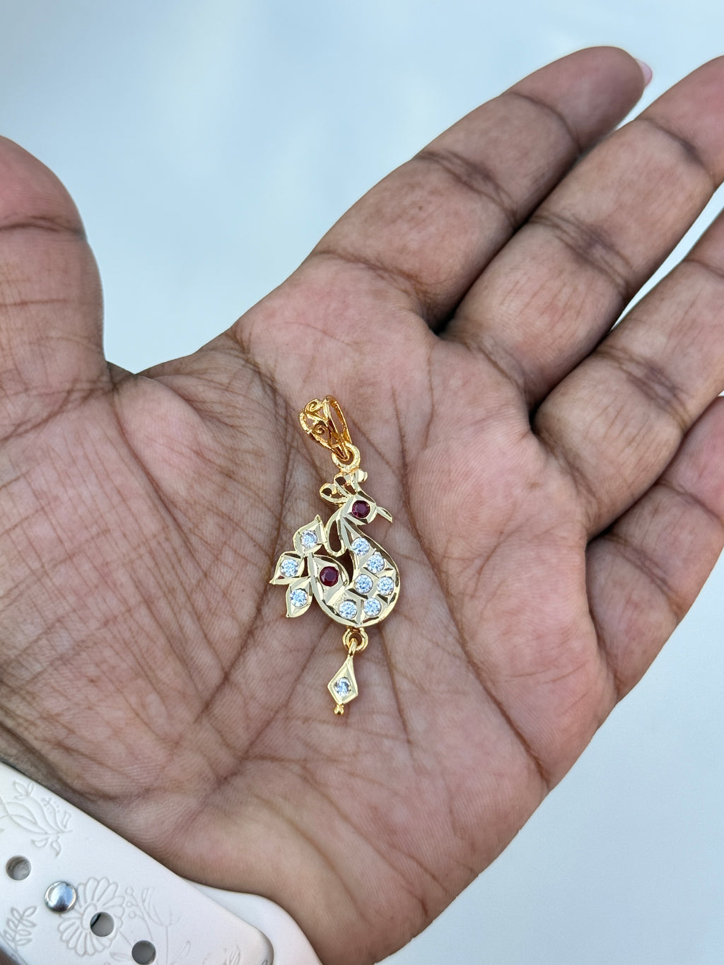 Ph187 peacock panchaloham pendant