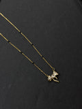 BB039 Anti tarnish bow Black Beads