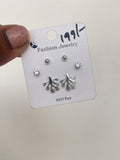 Silver tree pack of 3 studs