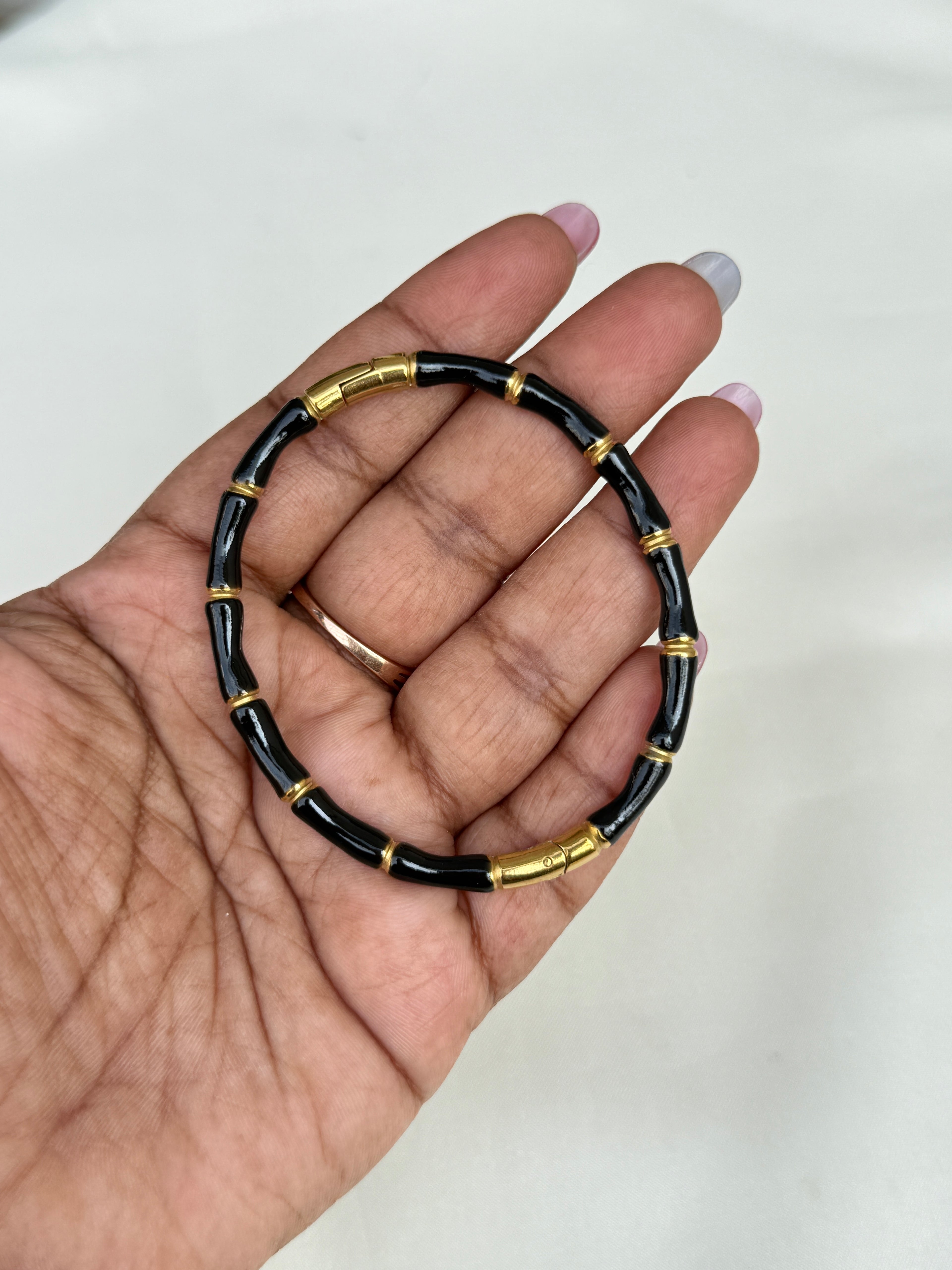 Ab053 bamboo anti tarnish openable bracelets suits for 2-4,2-6