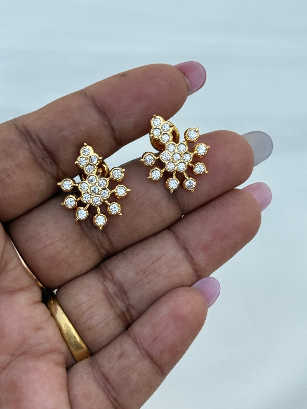 Ph225 panchaloham studs with back Screw earrings