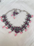 Ox103 Laxmi devi oxidised neckset