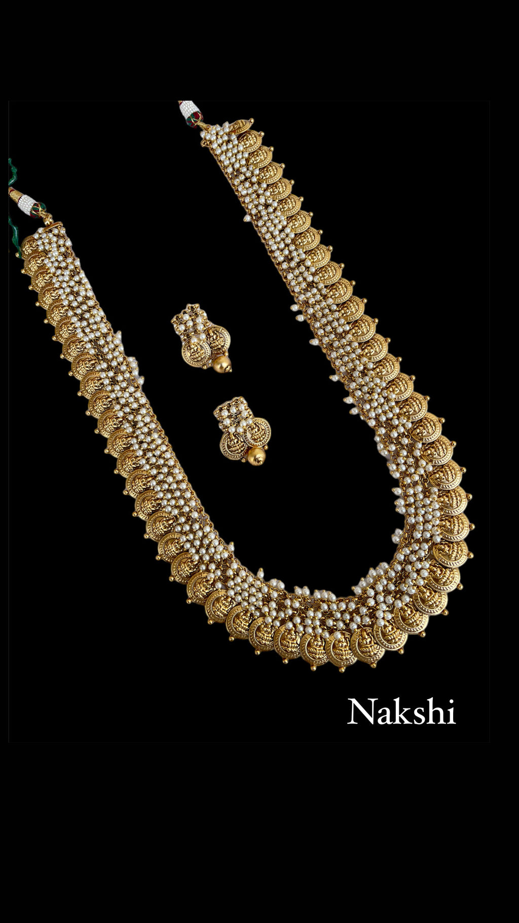 Premium antique lakshmi kasulu pearl haram