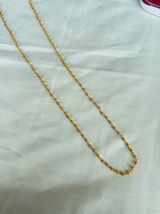 22 inches gold ball plain chain
