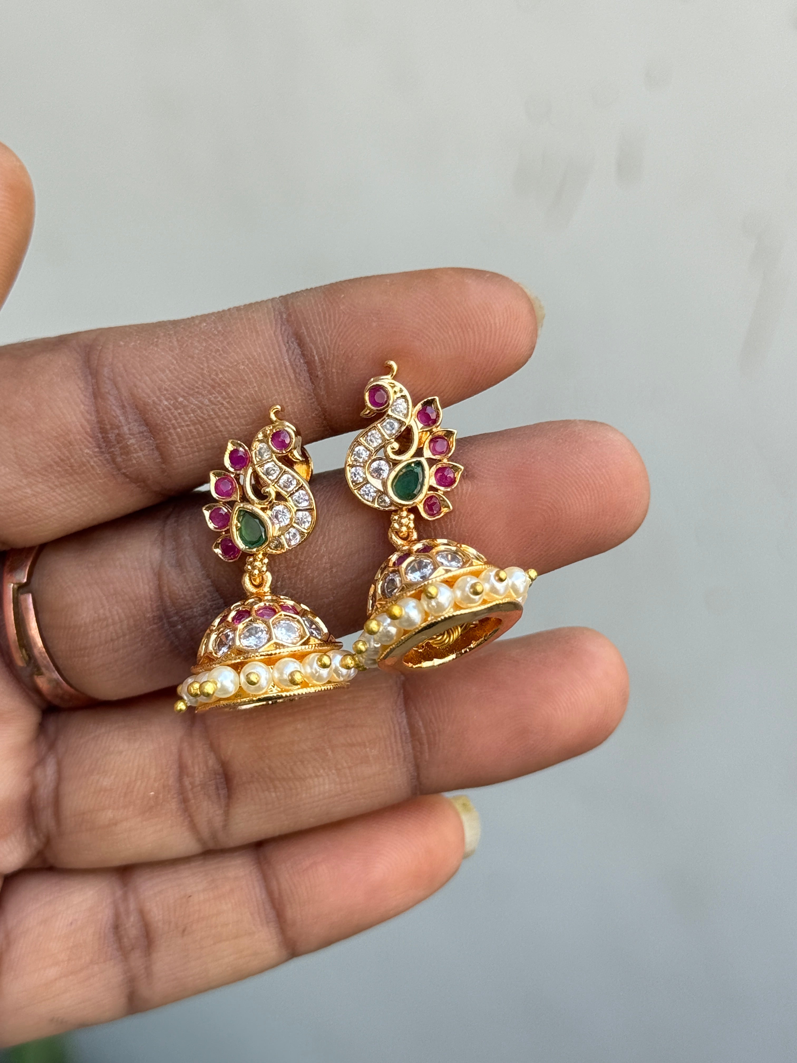 Ph350 multi peacock butta earrings suits for kids and adults