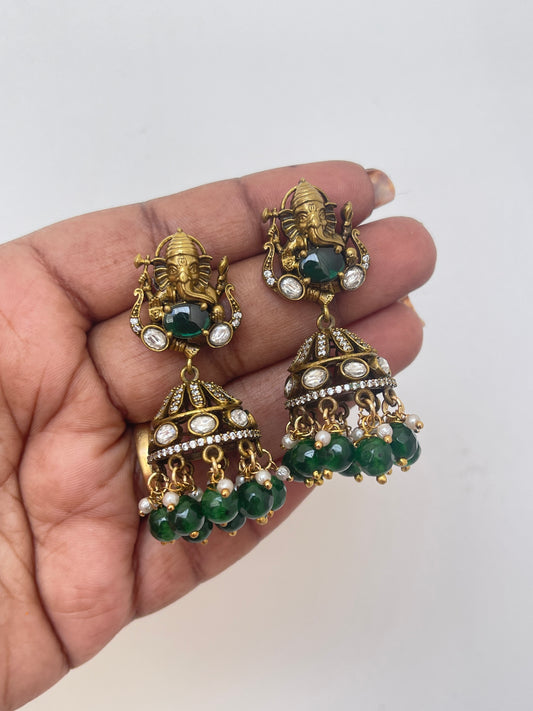 Cute Vinayaka butta earrings be2006