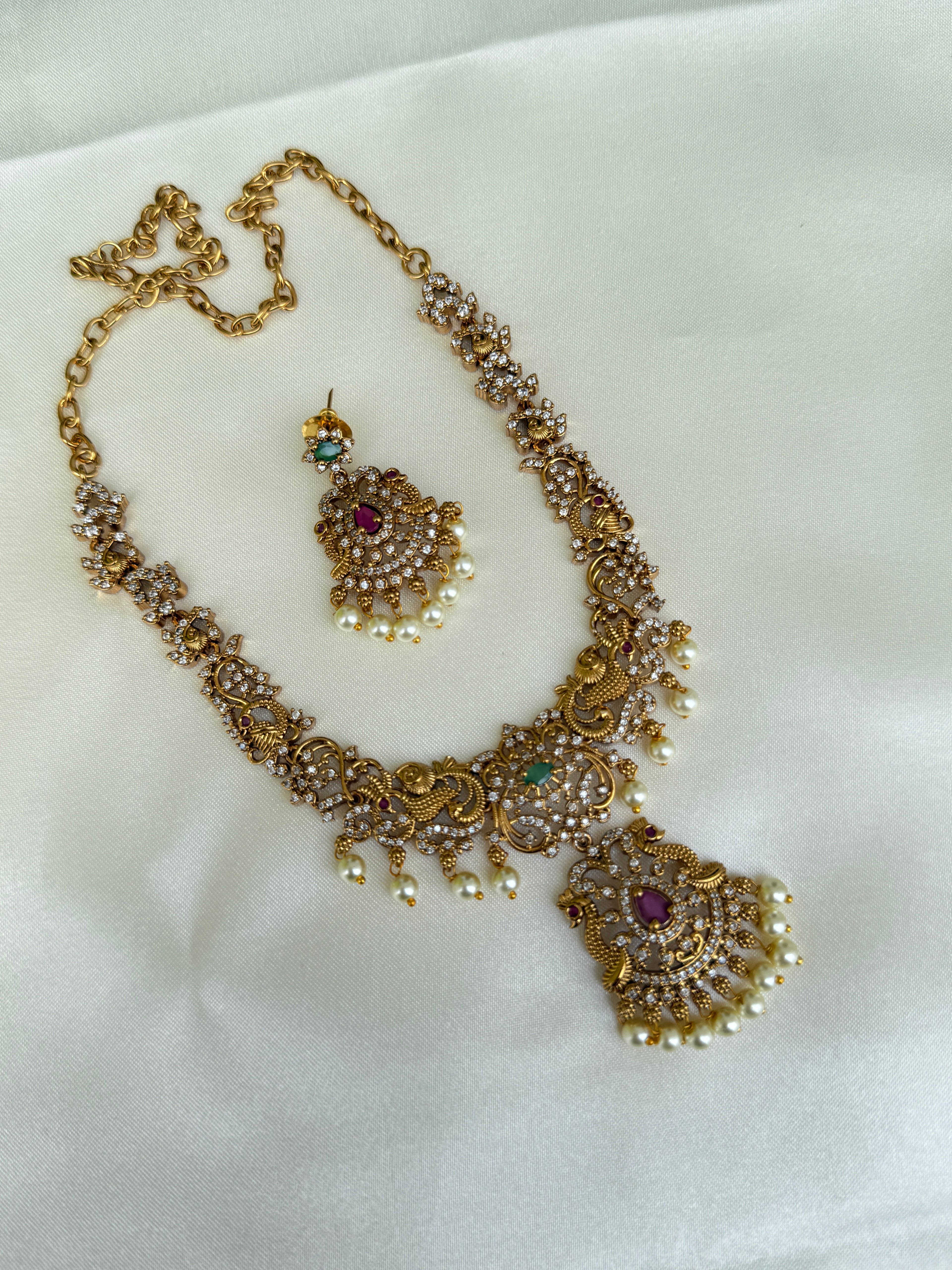 Ns320 multi cz neckset suits for kids and adults