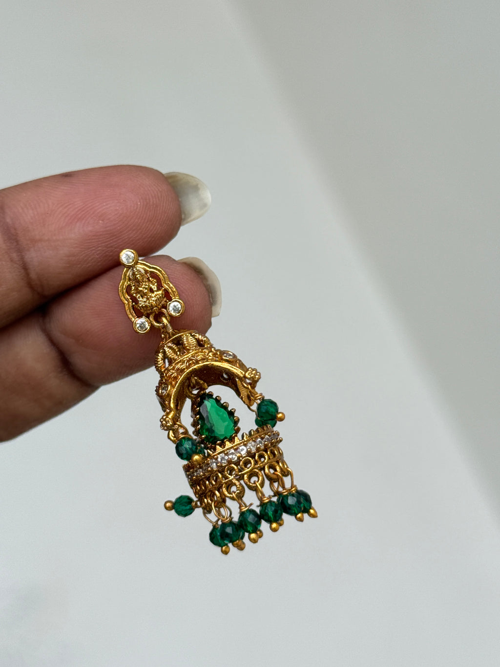 Er139 small lakshmi devi butta Earrings