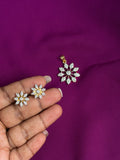 L064 flower diamond pendant with studs