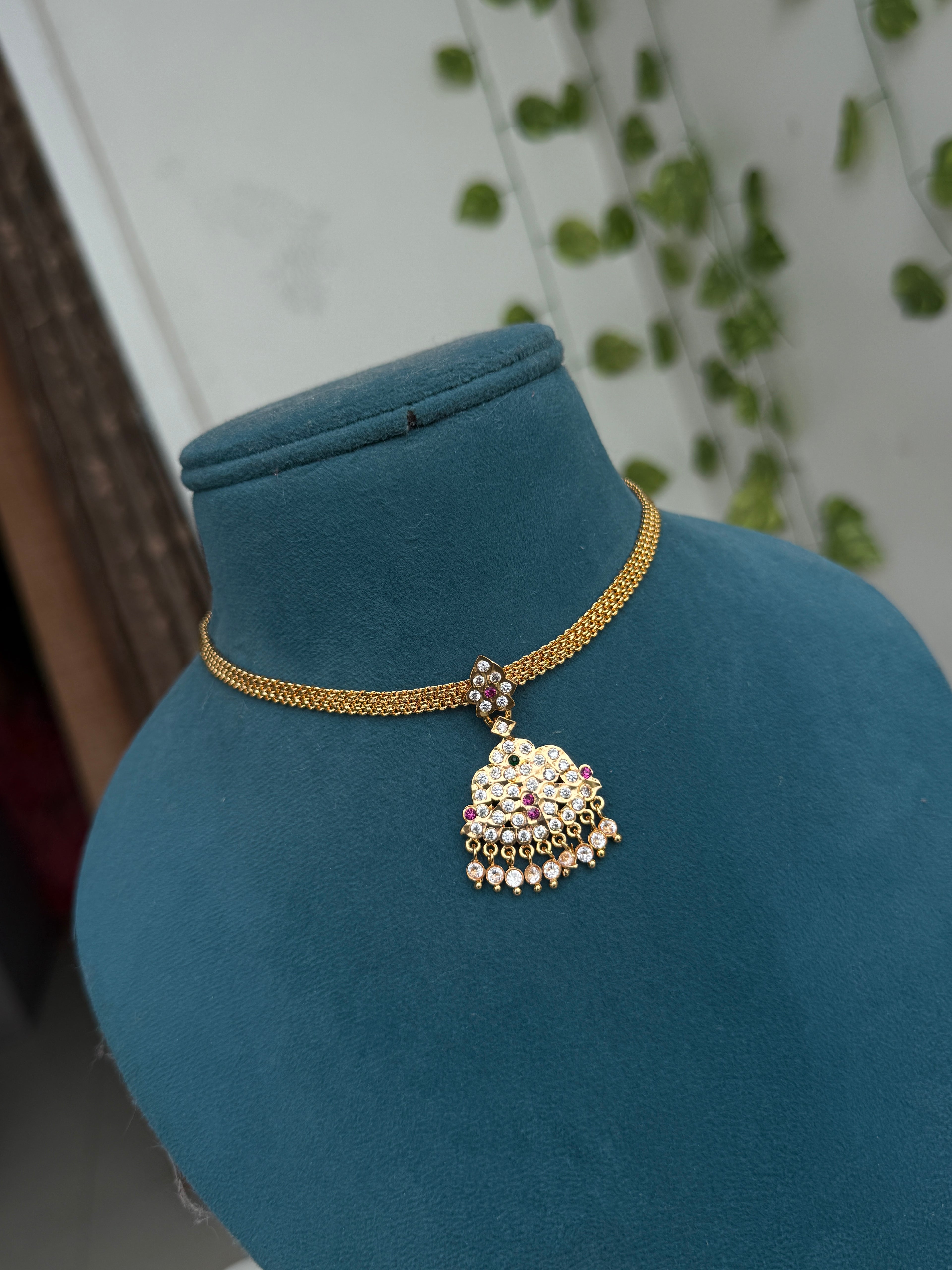 Ph401 Panchaloham polished nano thread multi neckset