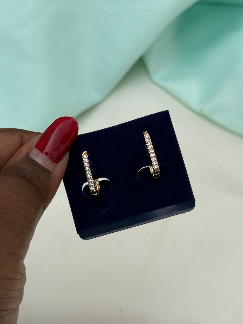 St067 anti tarnish hoops earrings