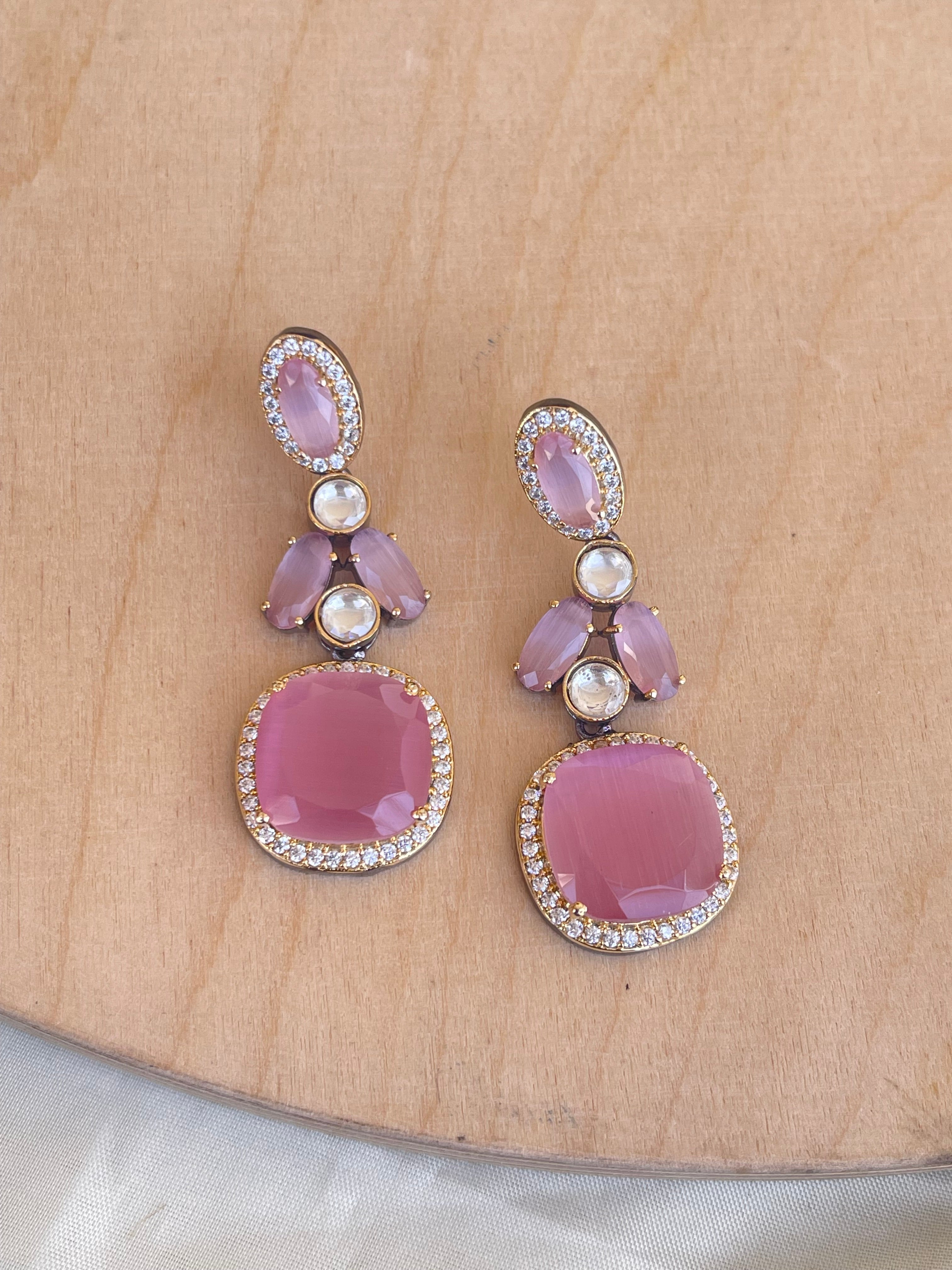 Western premium square earrings in 3 colors sen10