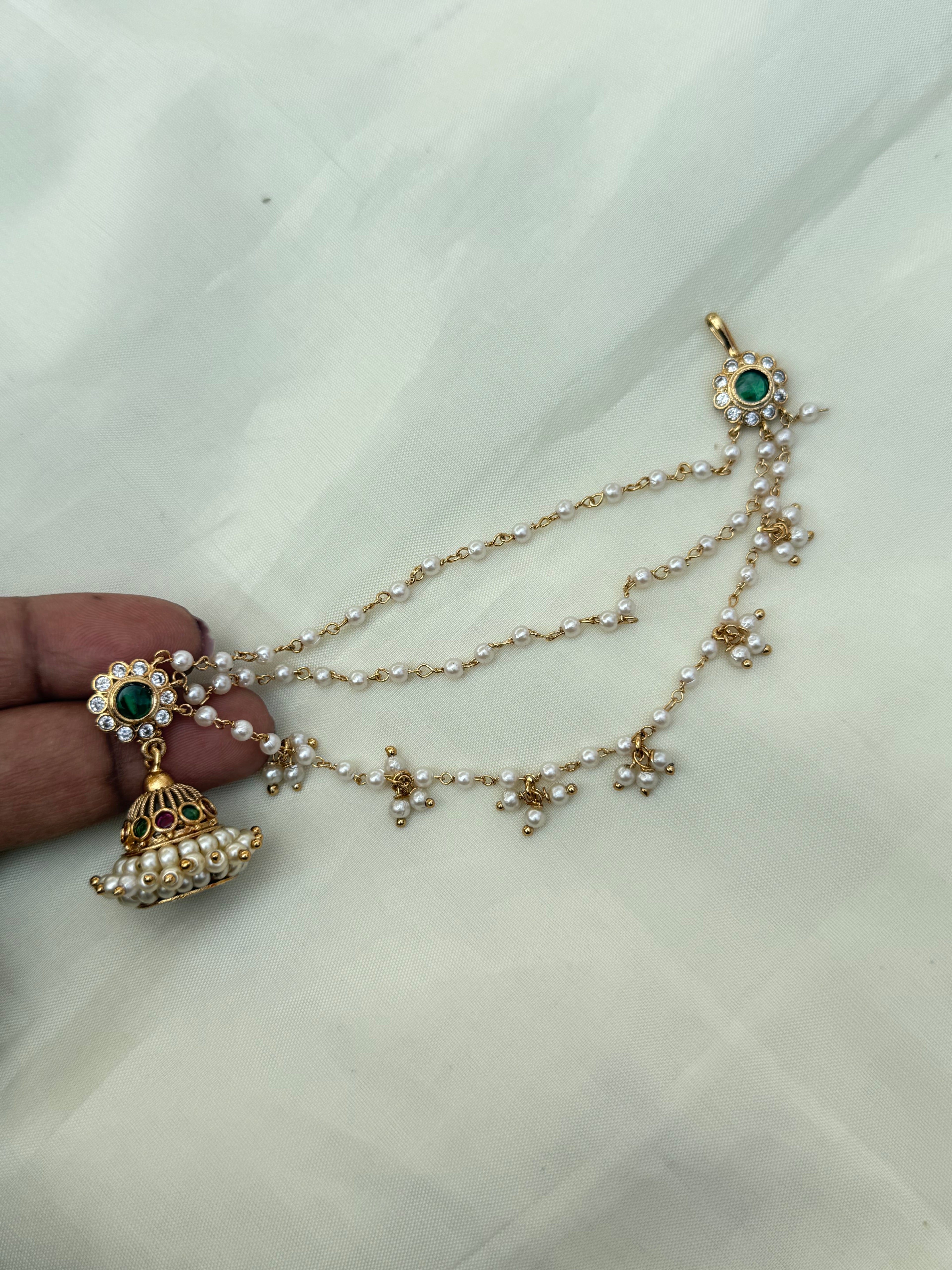 Ch206 butta Earrings with earchains