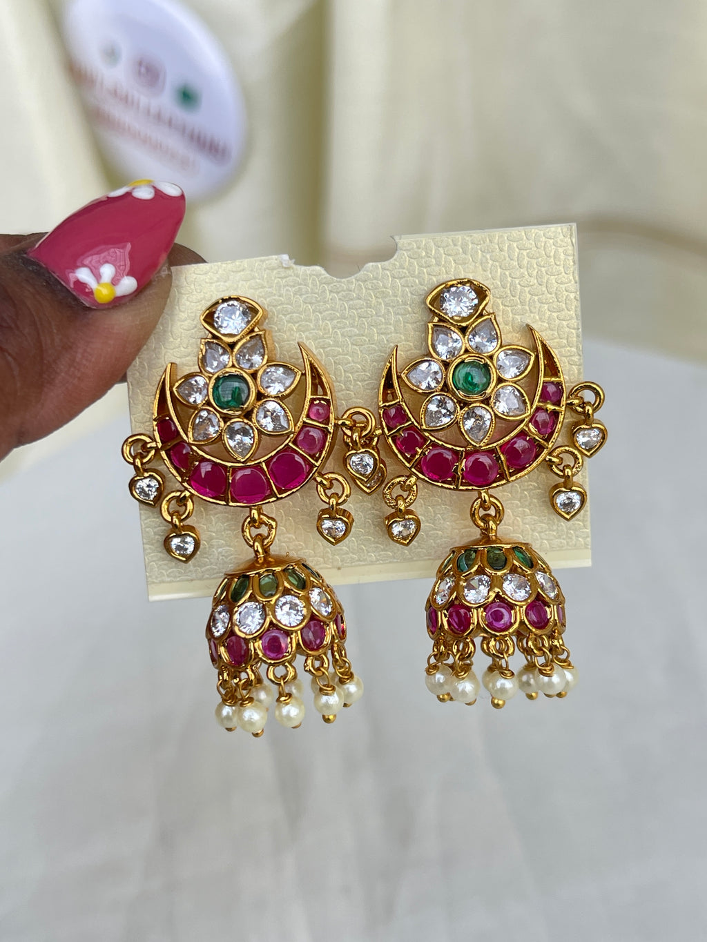 Kemp chand Traditional butta Earrings