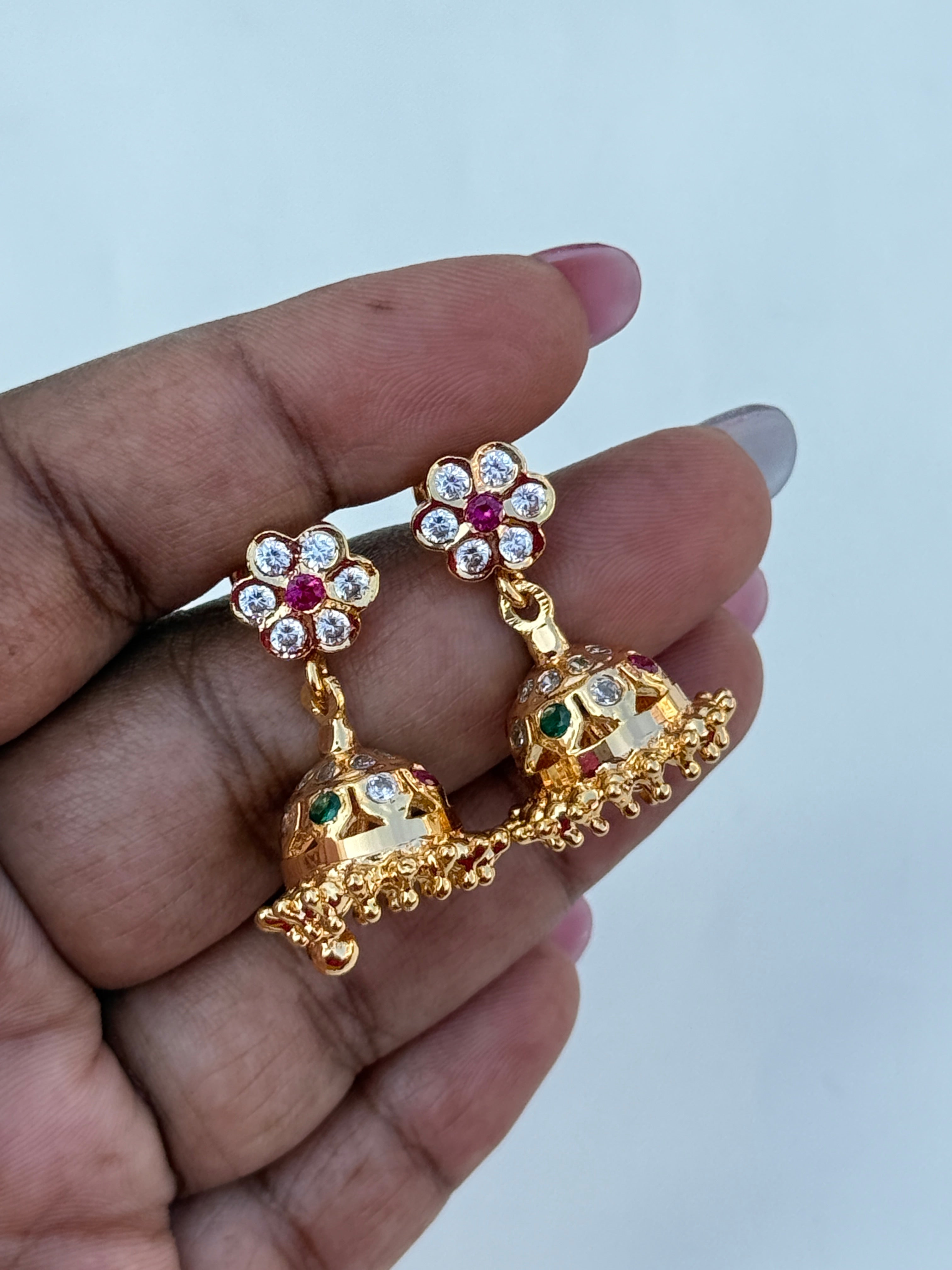 Ph184 panchaloham multi butta back screw earrings