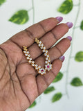 PH375 panchaloham flower earcuffs with back frame