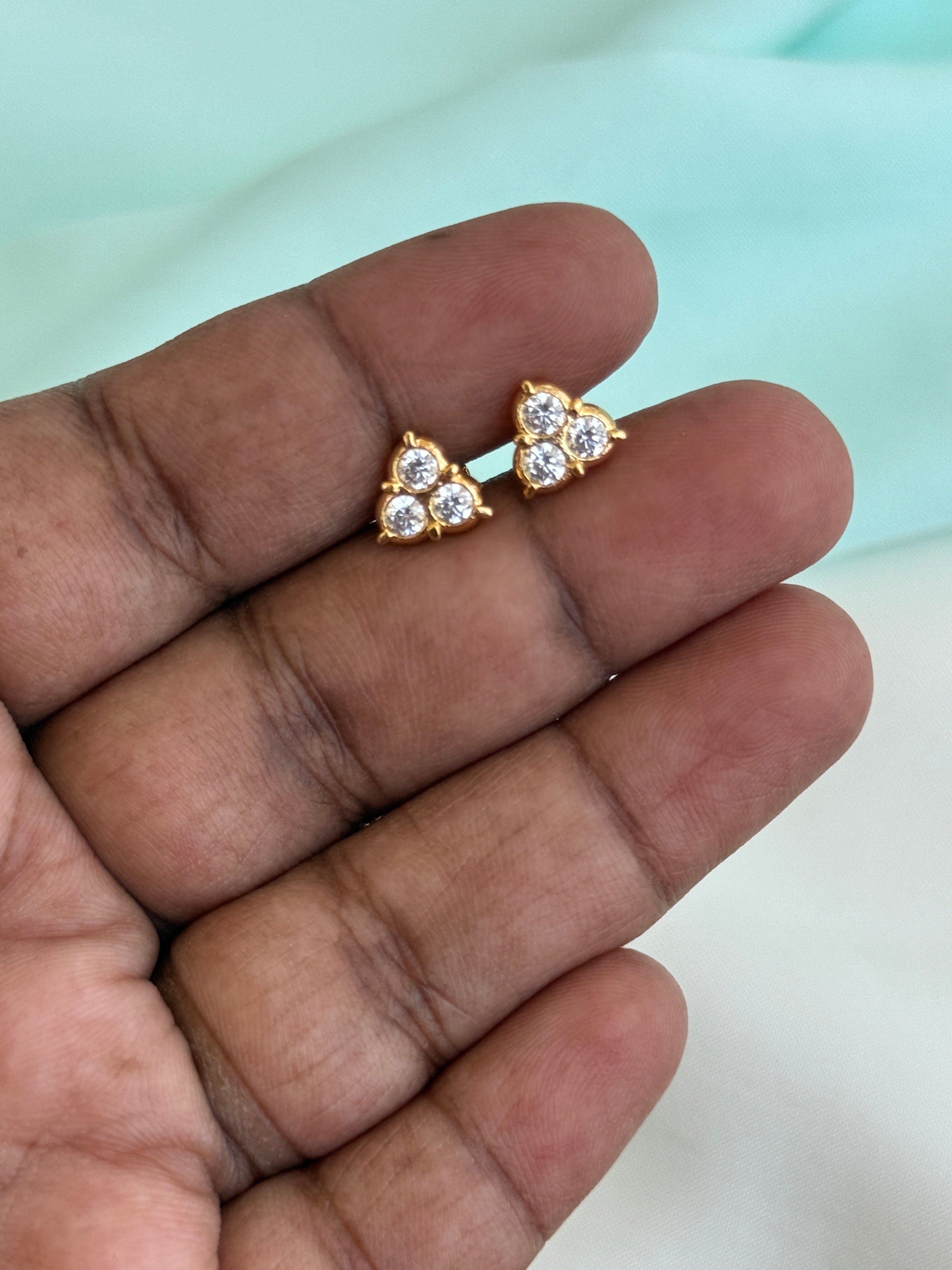 Ph176 panchaloham studs 3 stone studs suits for kids