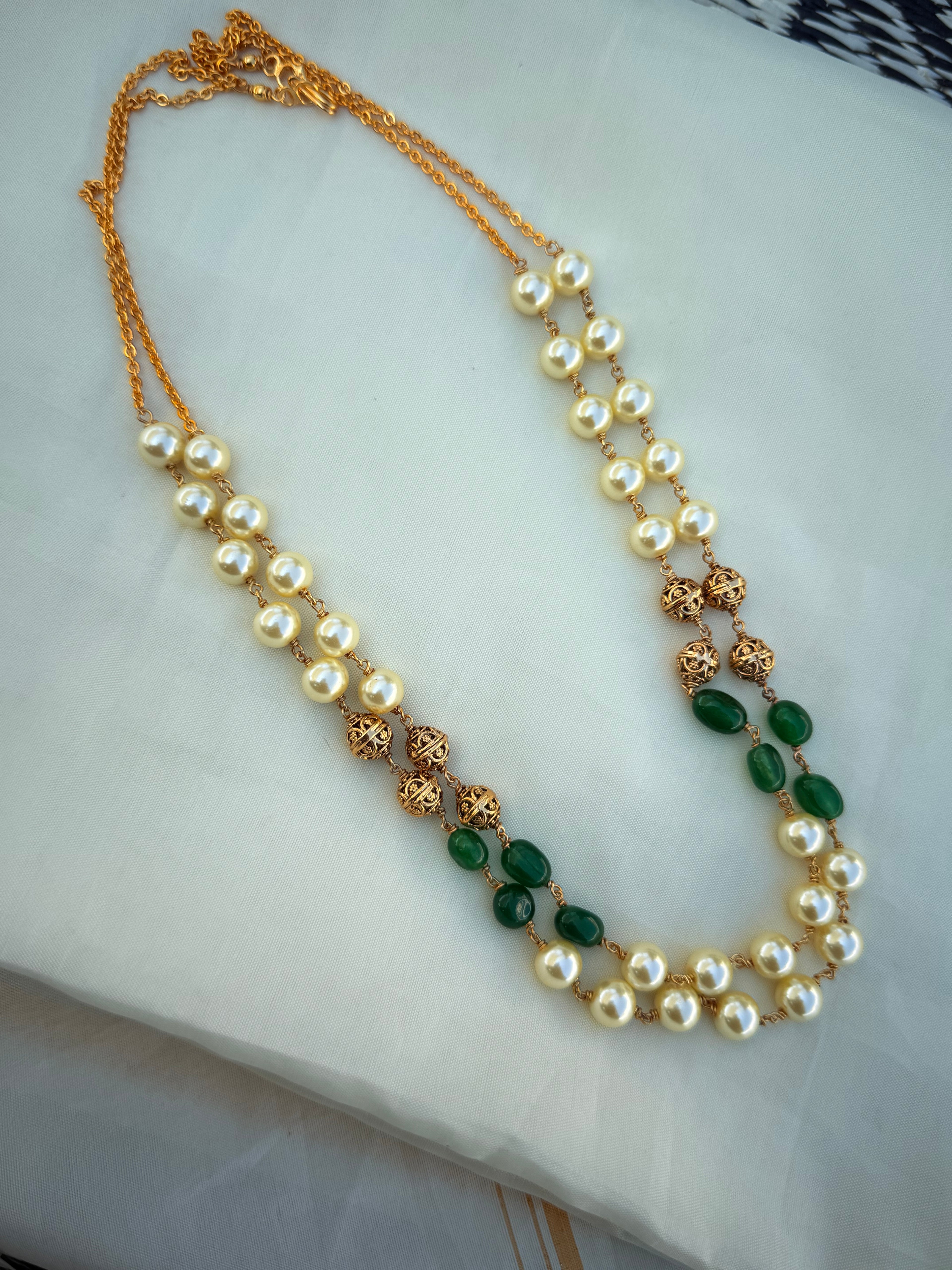 Bb231 2 lines beads chain