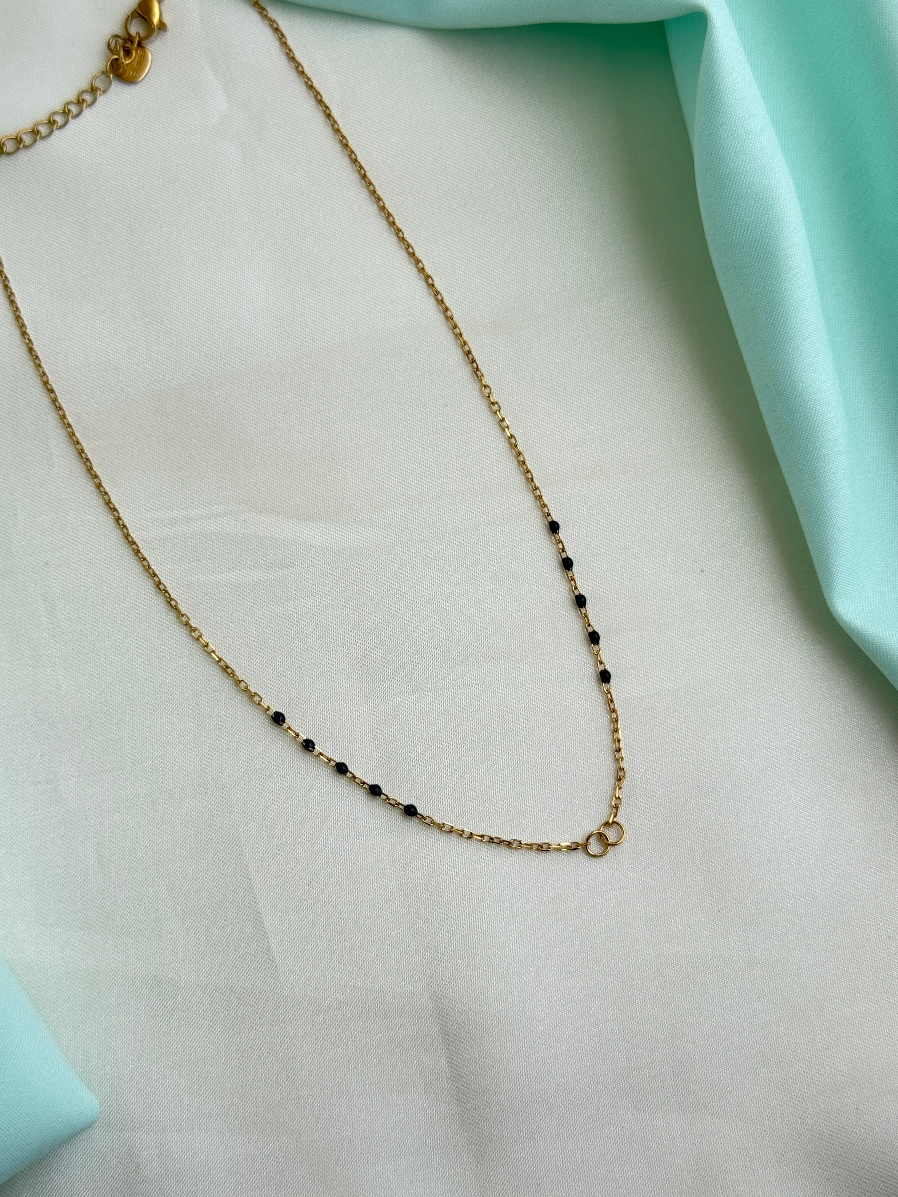 Bb127 if u have pendants u can pair pendants for this plain blackbeads 16 to 18 inches adjustable black beads