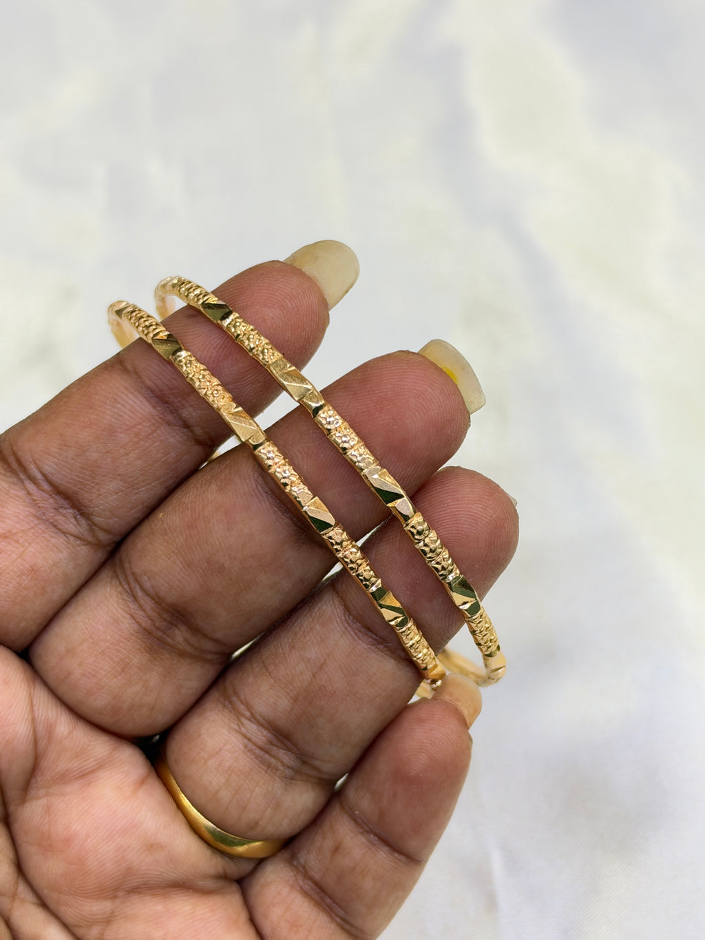 Ph815 Panchaloham unpolished design bangles