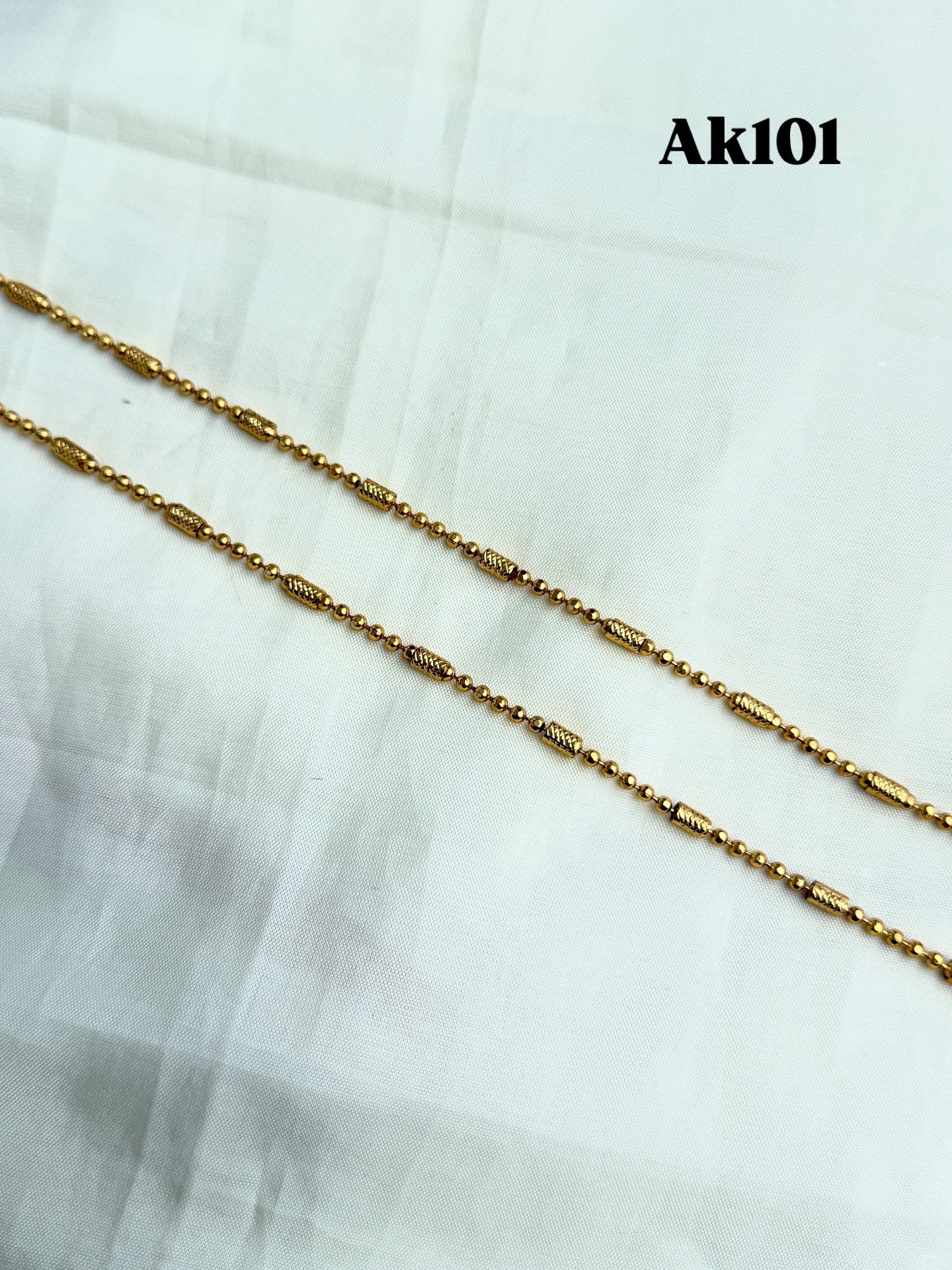 Ak101 10inches gold anklets