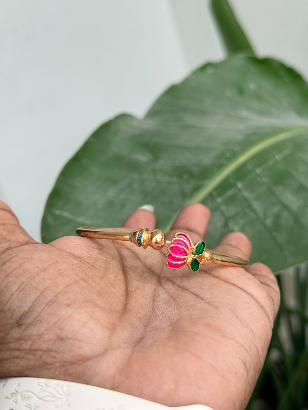 Ph086 lotus openable panchaloham bracelet