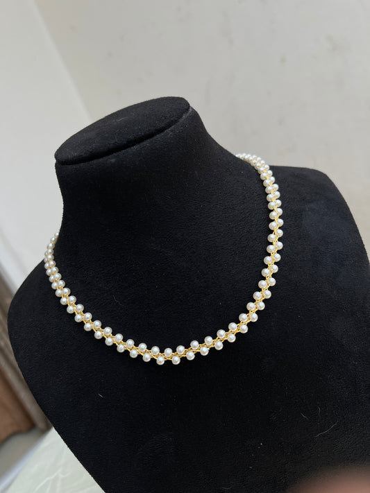 Budget friendly Short pearl neckline