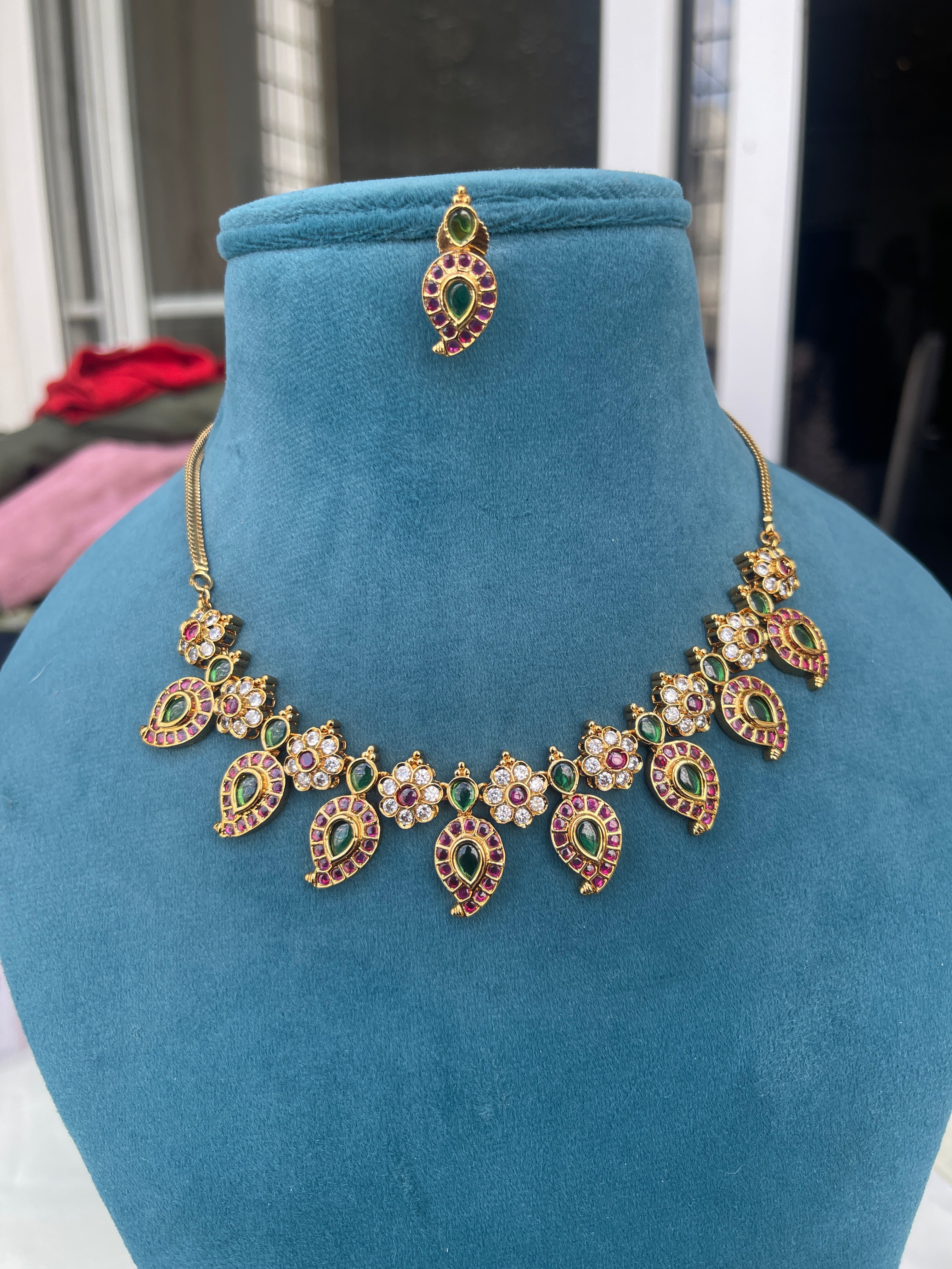 Ns535 Madhuri Krishna mango neckset