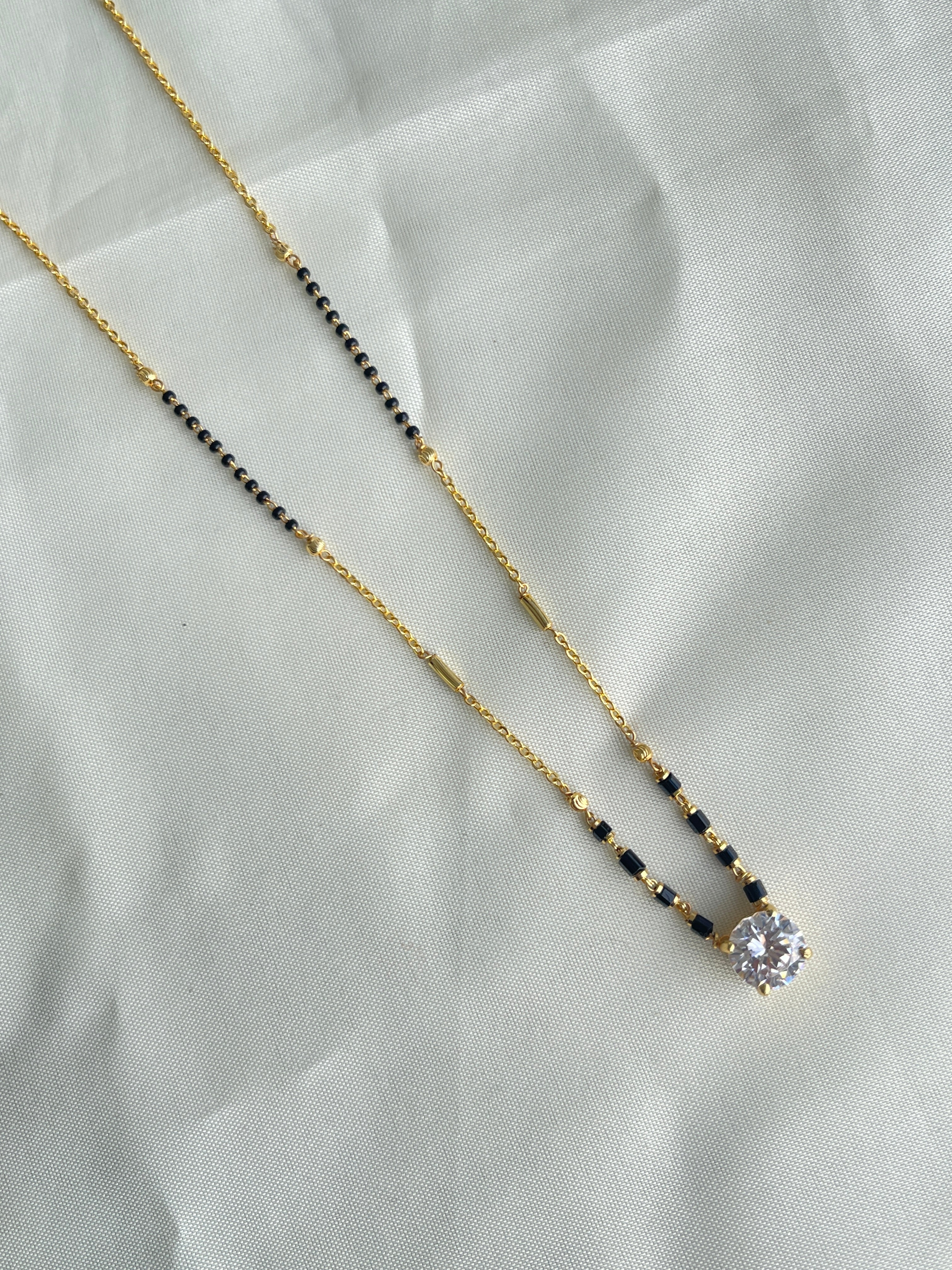 Single line 18inches blackbeads bb1609