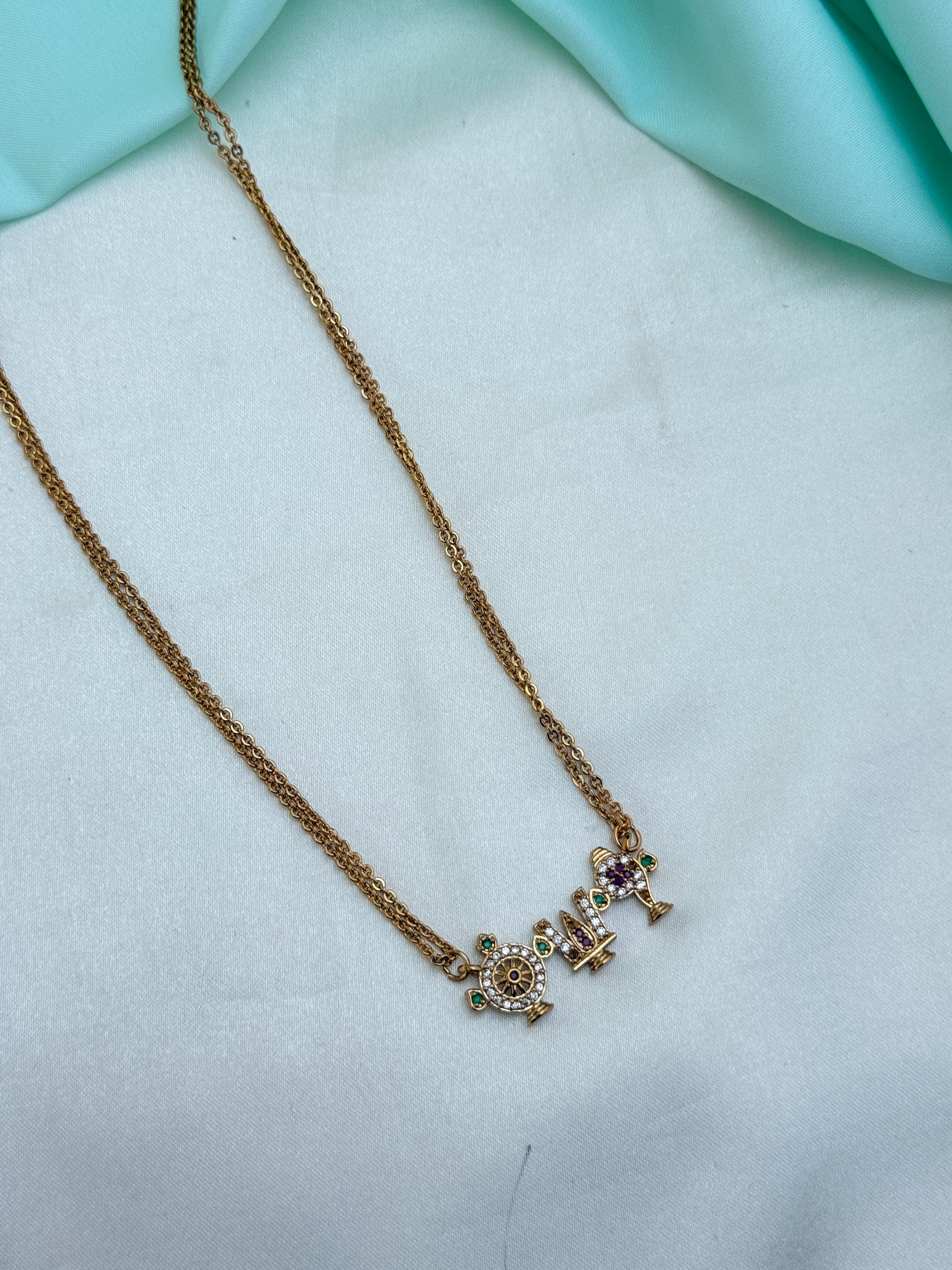 Ns806 2 lines venkateshwara namalu shankam neckset