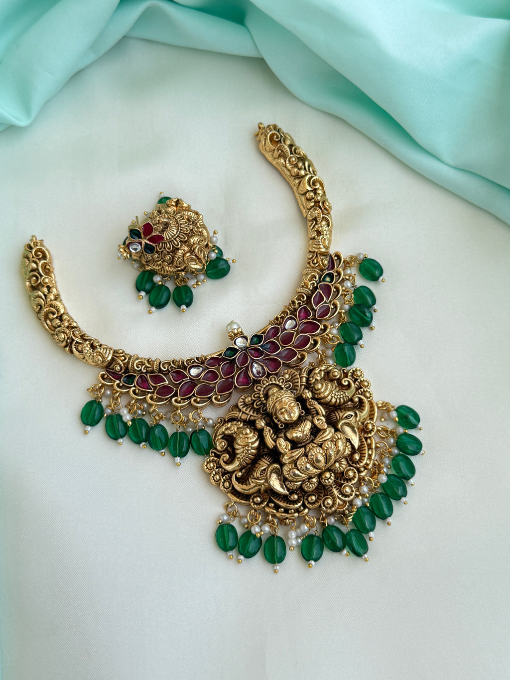 Ns314 nakshi Lakshmi Devi kante heavy neckset
