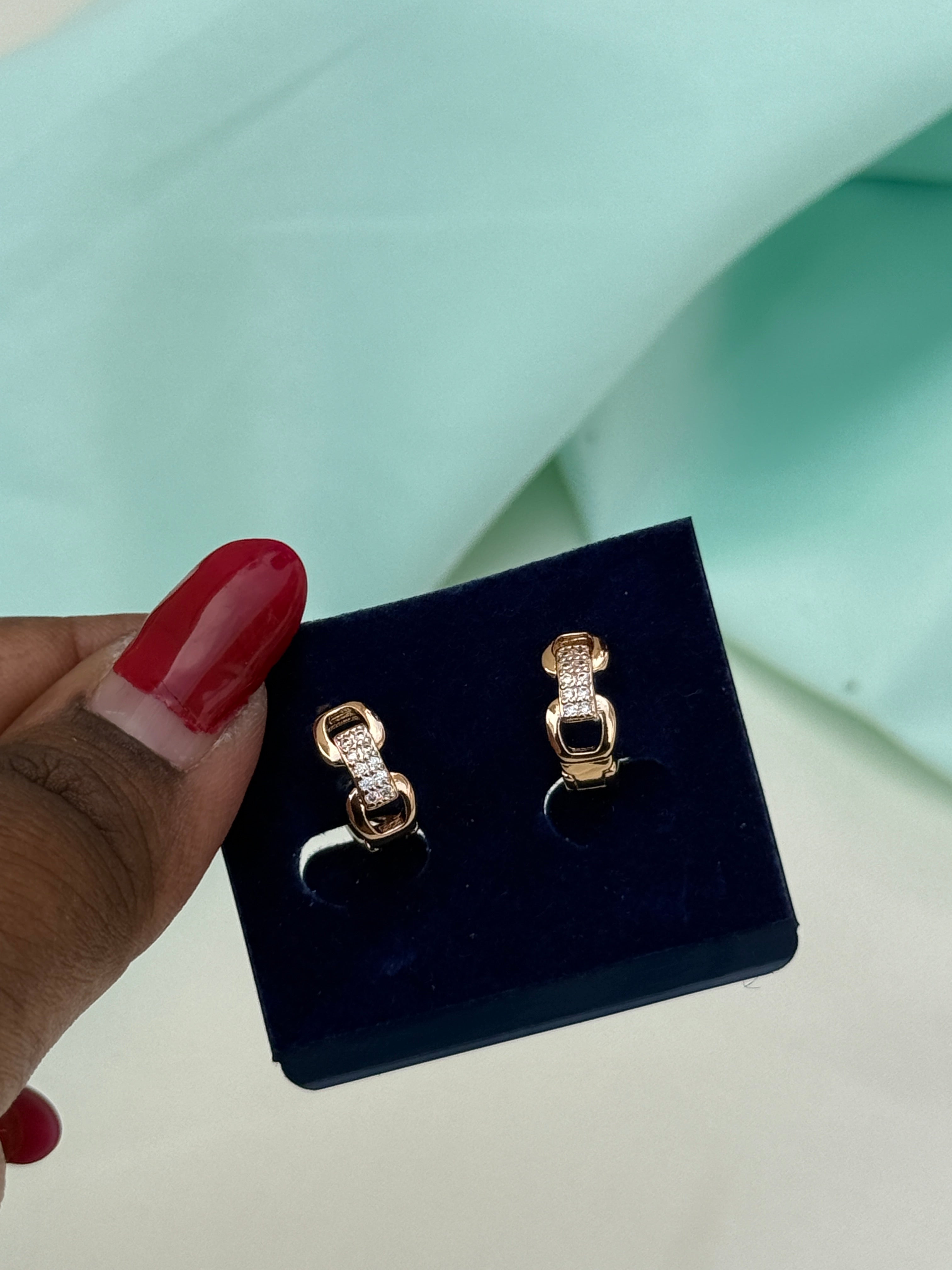 St041 anti tarnish hoops earrings