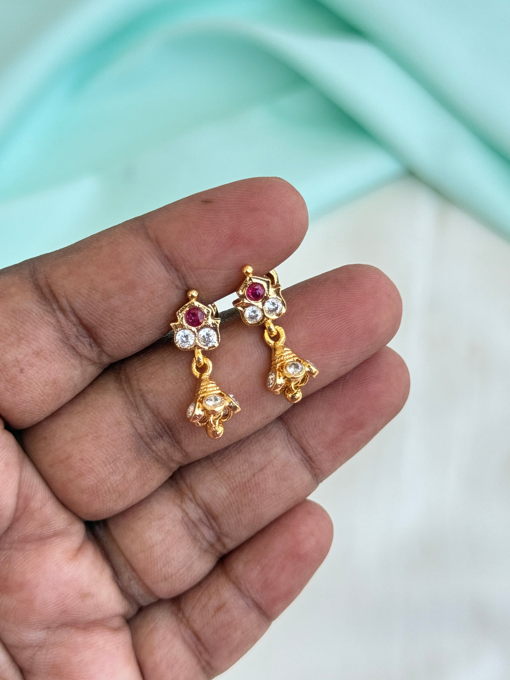 Ph508 Panchaloham small butta back screw earrings