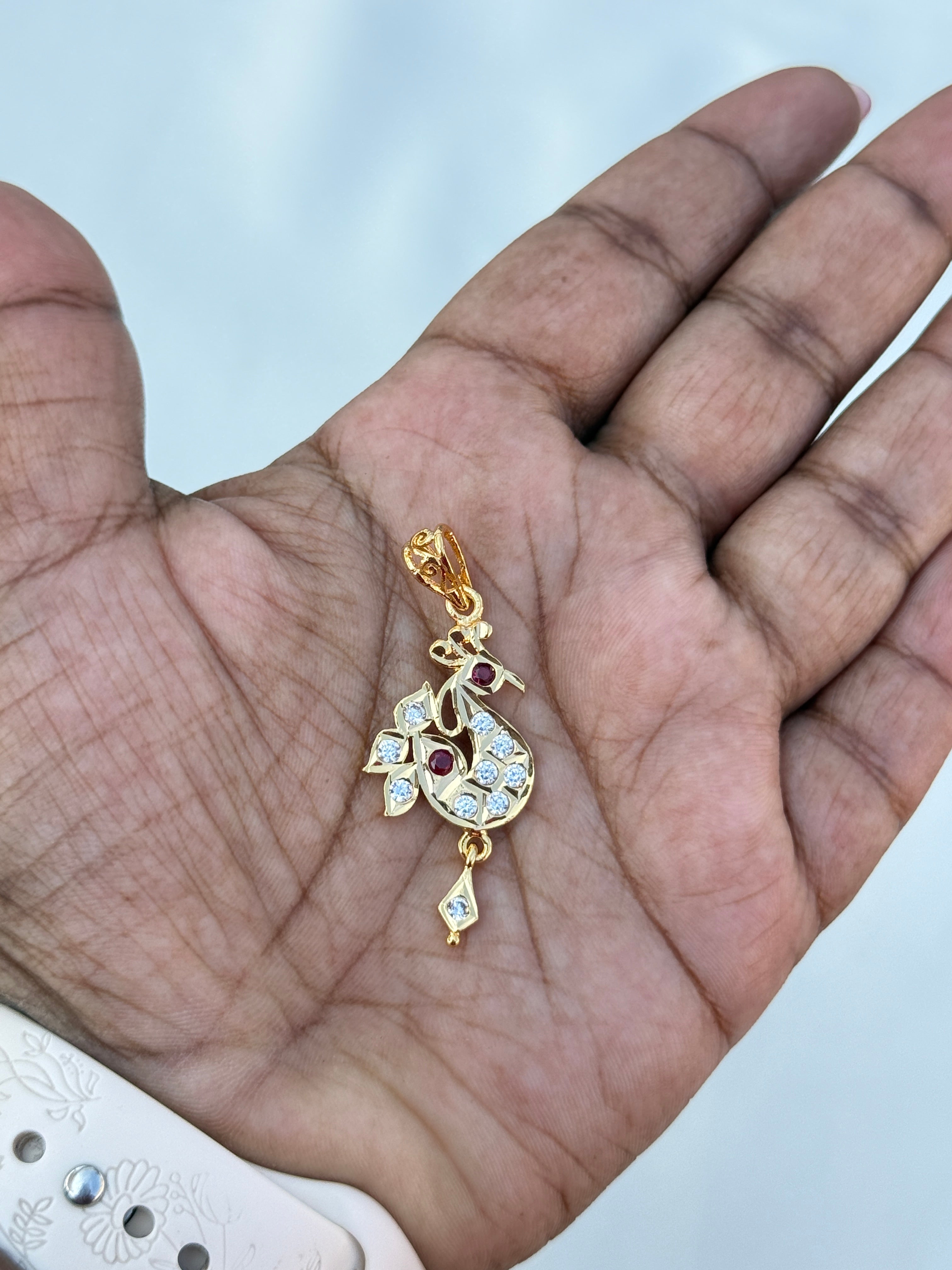 Ph187 peacock panchaloham pendant