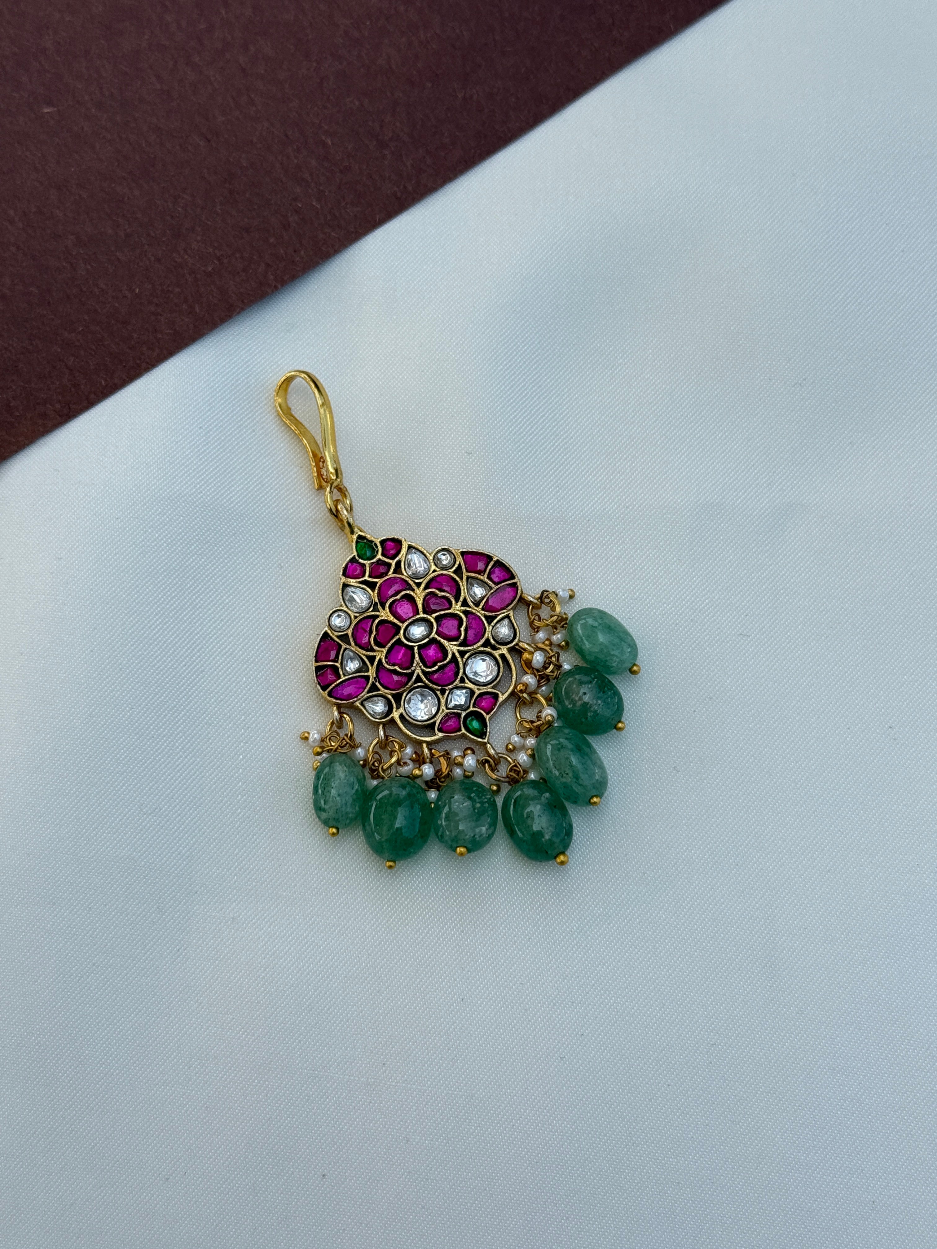 Tk708 jadau kundan tikka