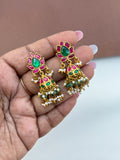 ER158 jadau kundan butta earrings