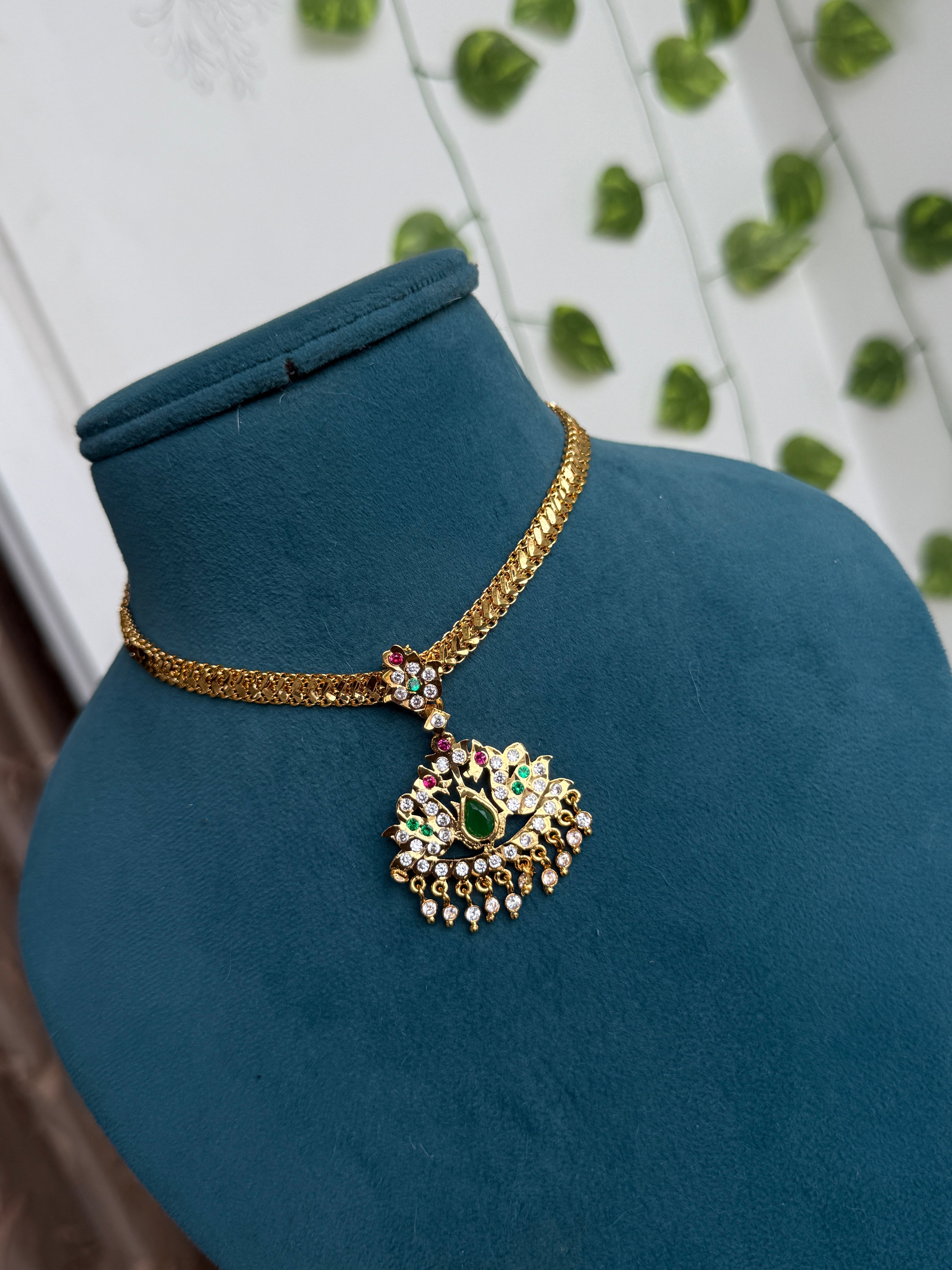 Ph400 panchaloham dual peacock nano multi neckset