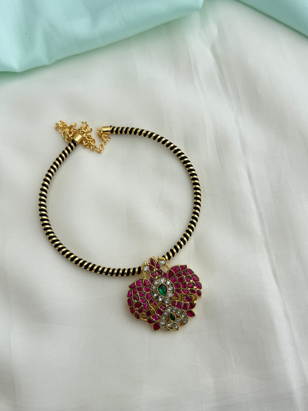 Hs021 hasli with jadau kundan  pendent