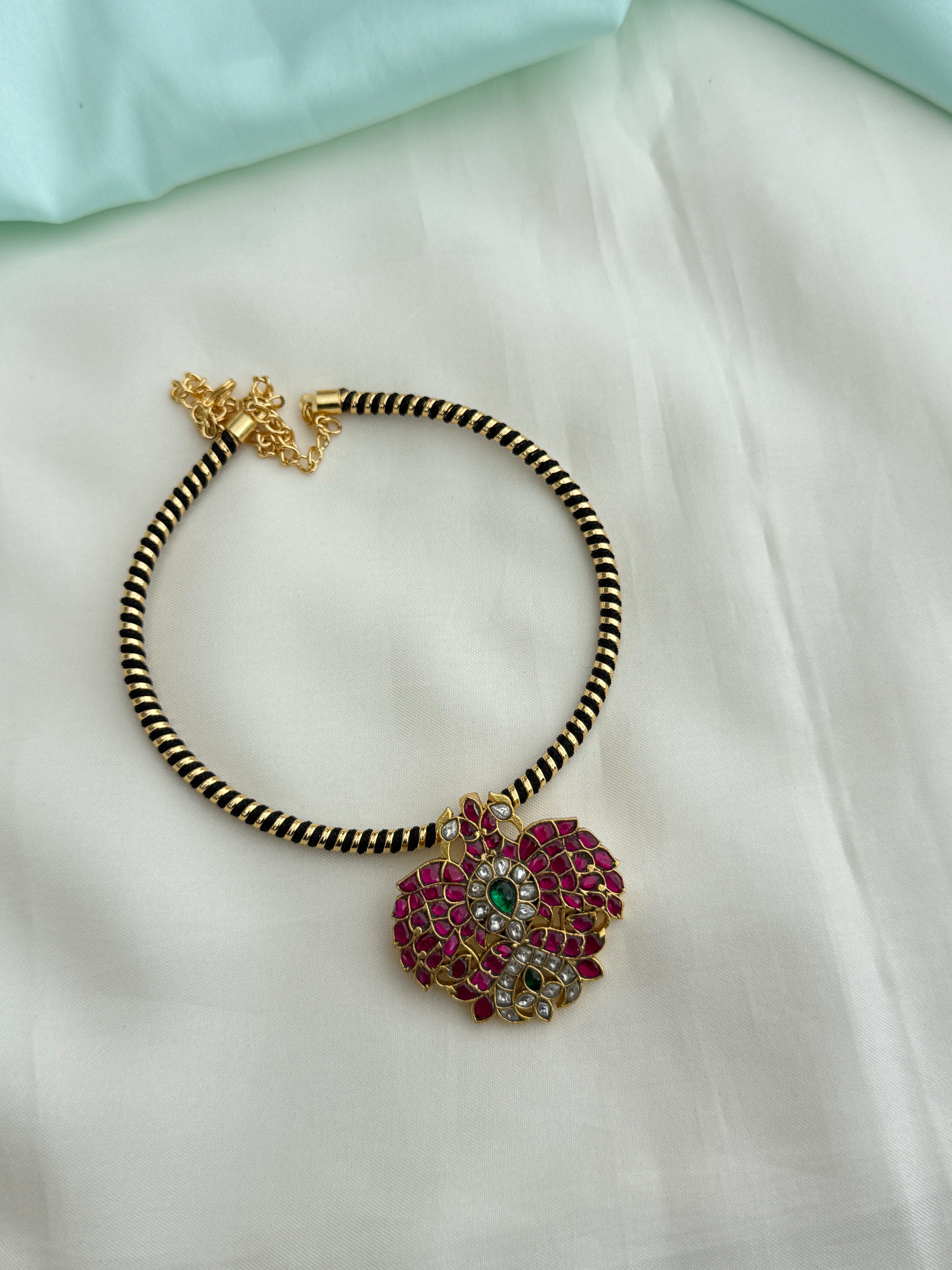 Hs021 hasli with jadau kundan  pendent