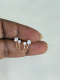 SE025 92.5 silver hallmark j type studs