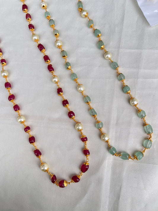 22 inches beads pearl chain