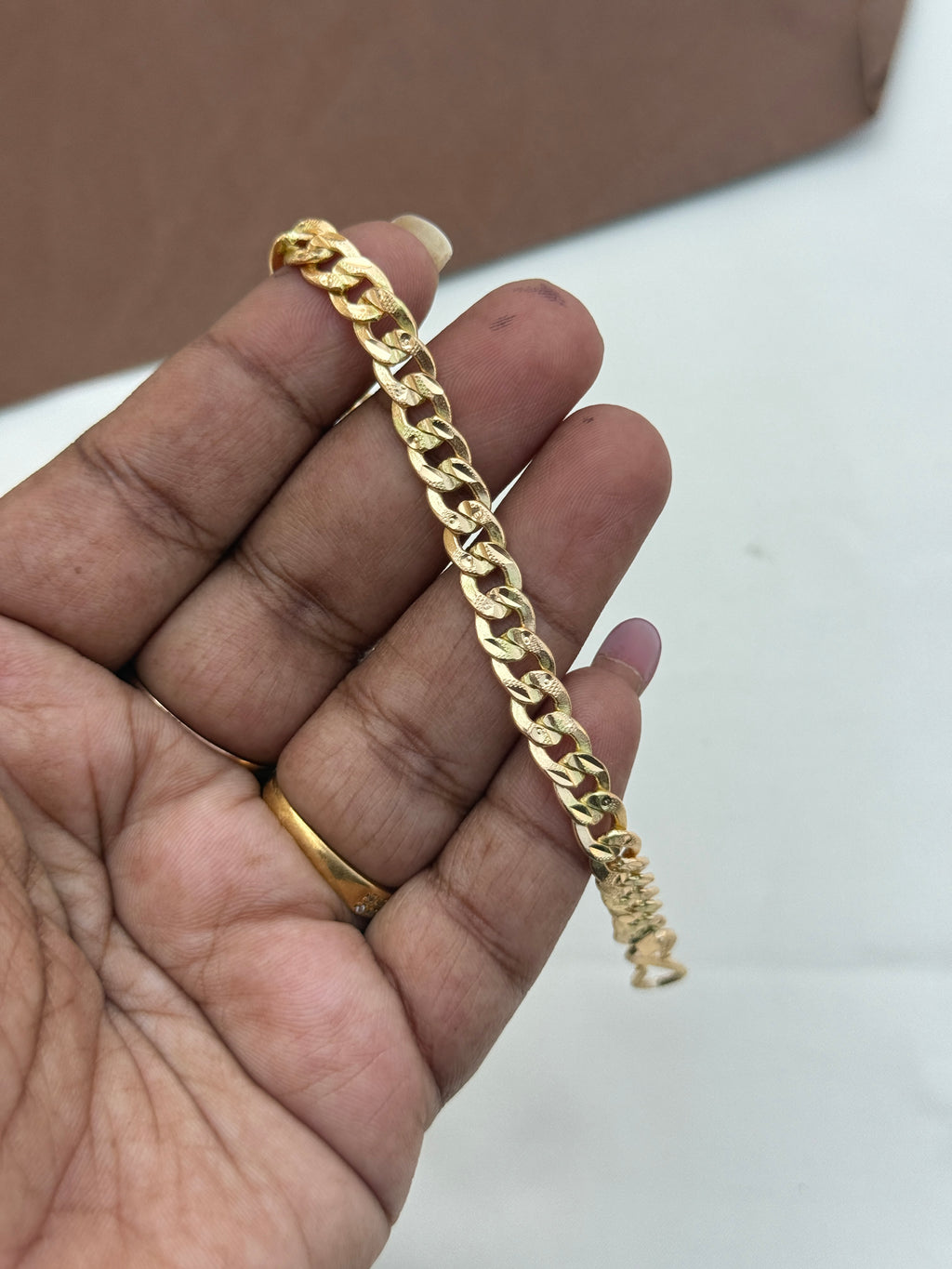 Ph295 panchaloham unpolished mens chains bracelet