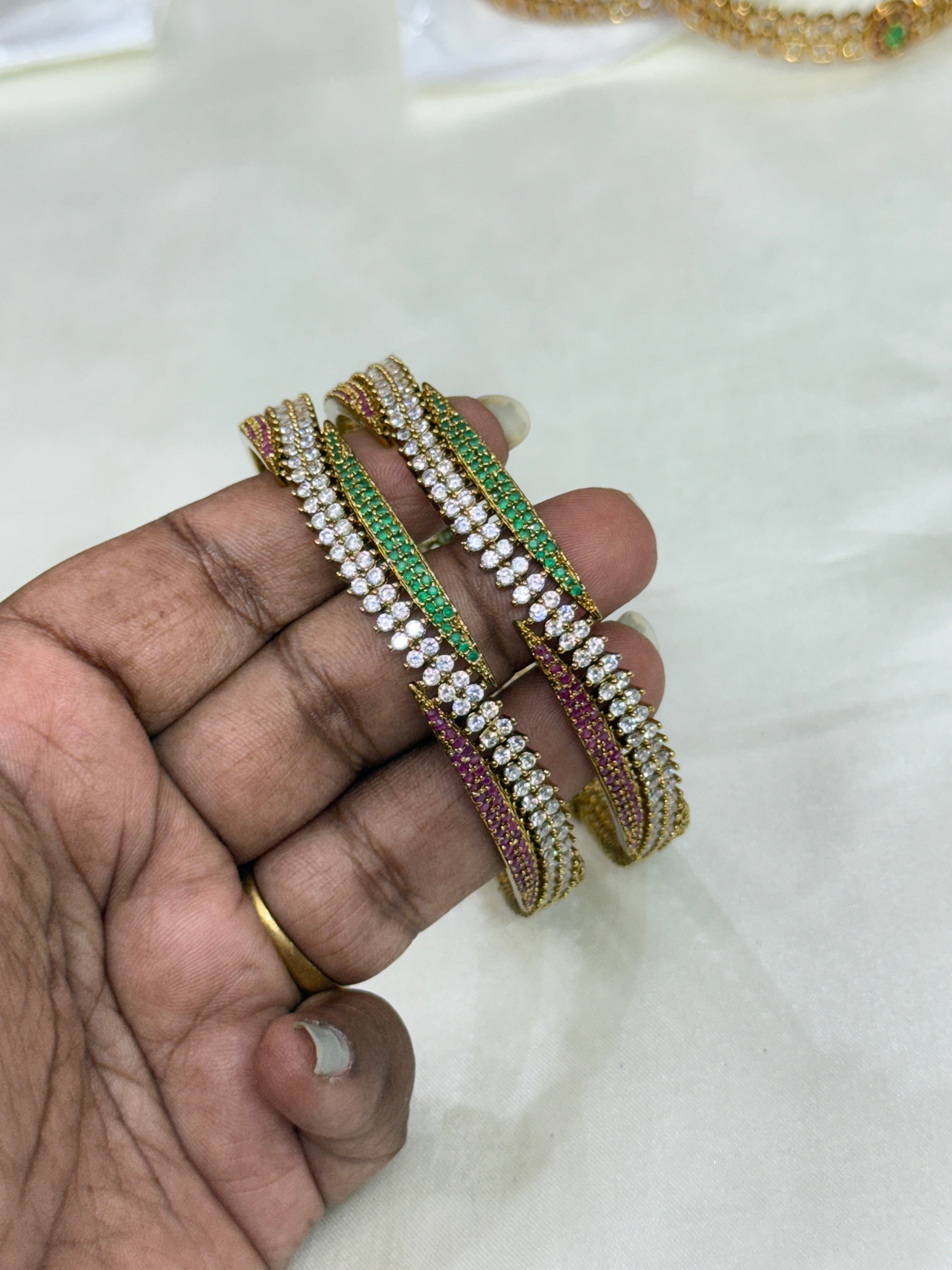 SB124 CZ Multi color bangles
