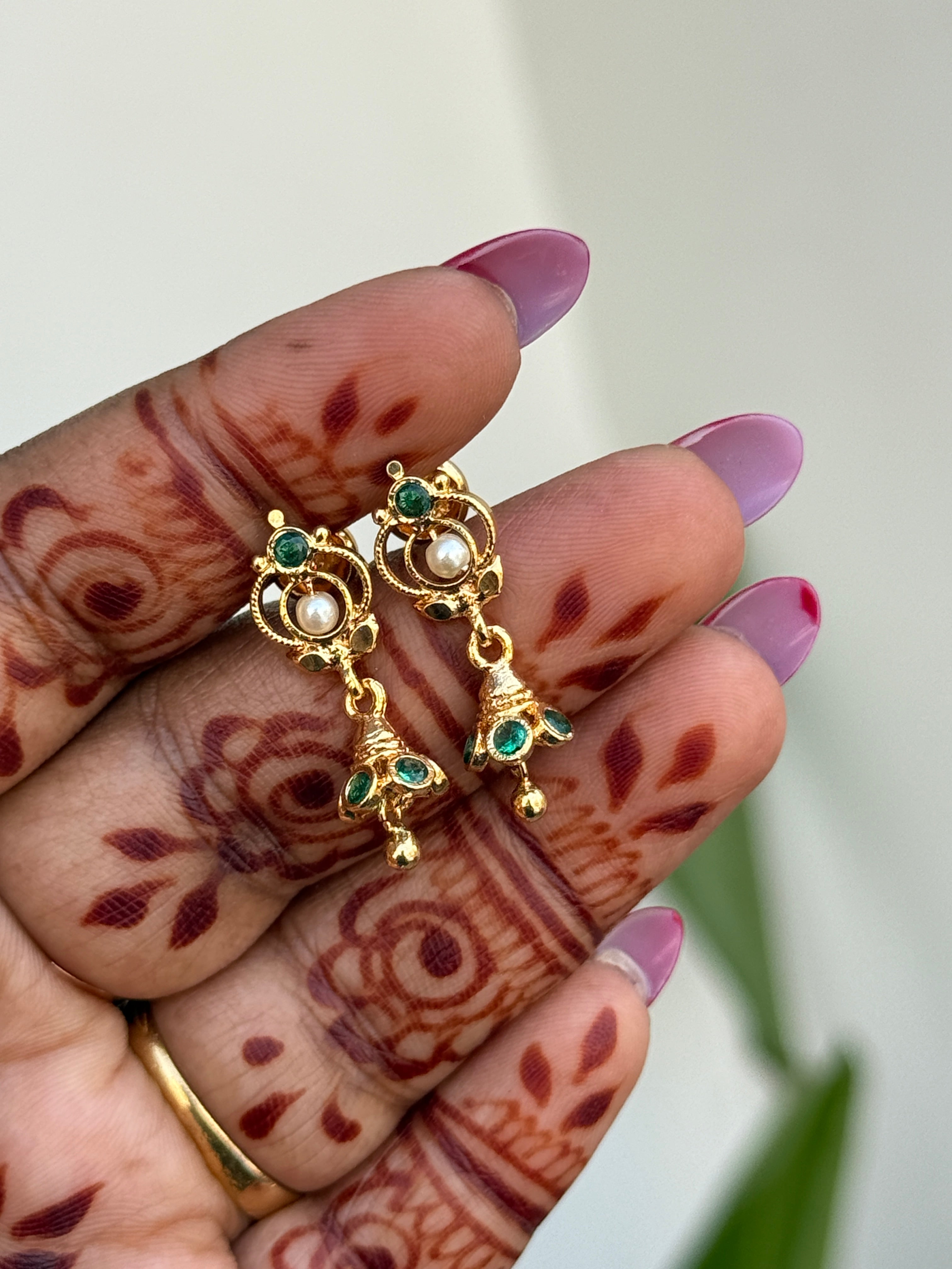 Ph345 panchaloham small butta earrings