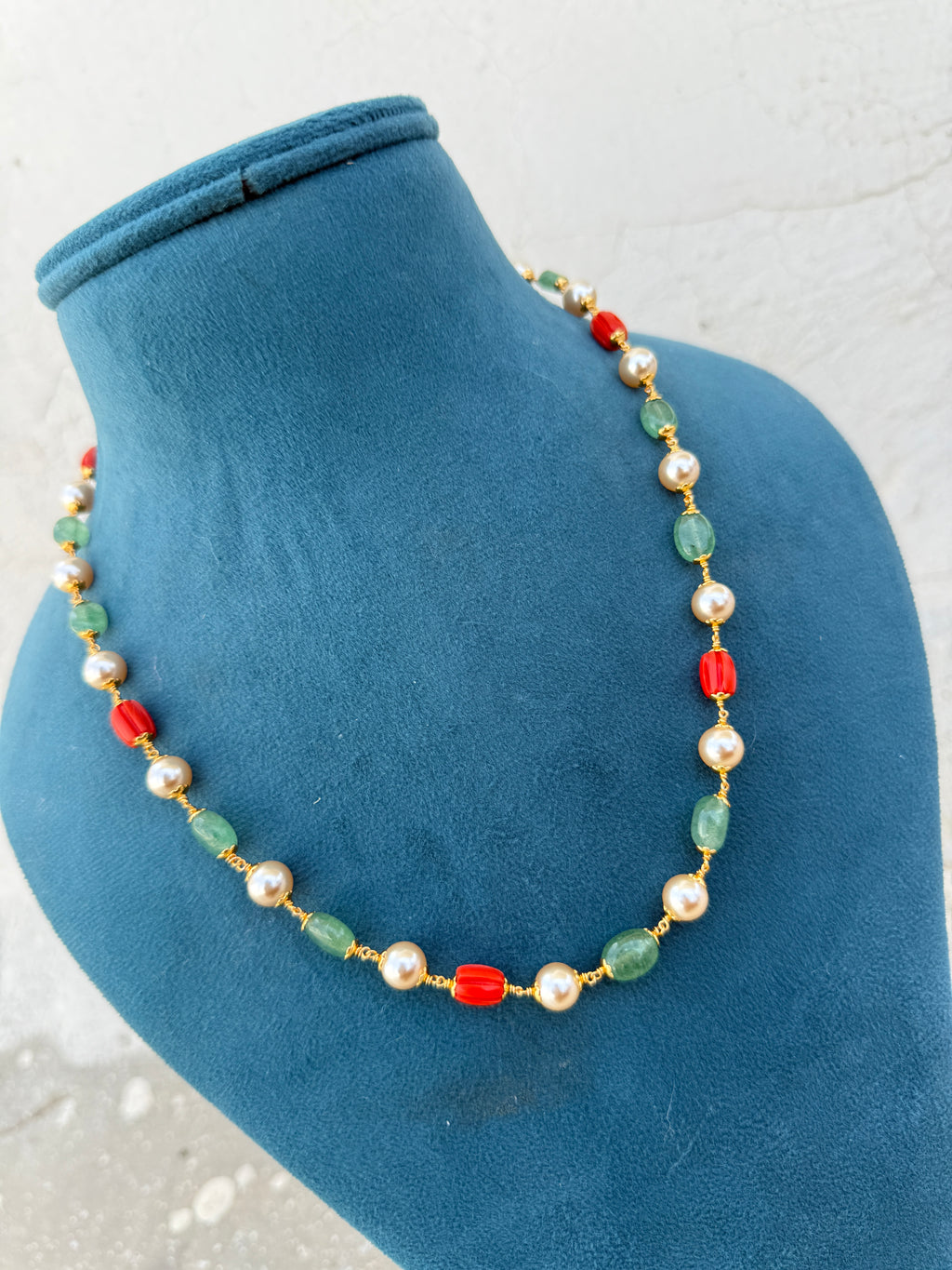 Bb030 pearl coral beads chain
