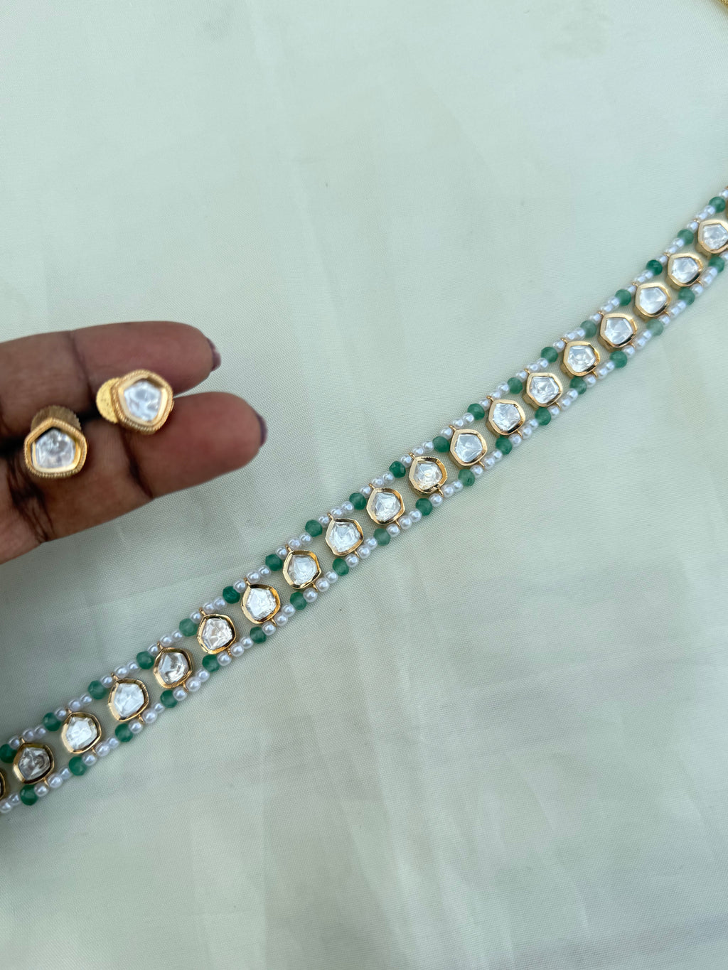 Uncut kundan pearl choker ch500