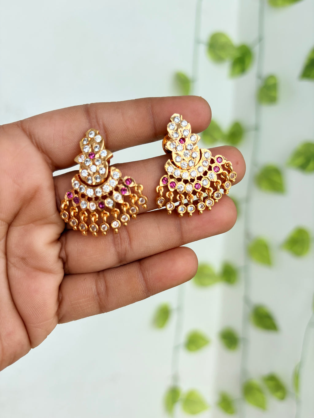 Panchaloham Chandbali back crew earrings ph642