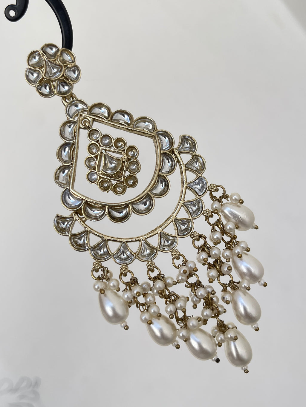 Big size 2 layers chandbali earrings