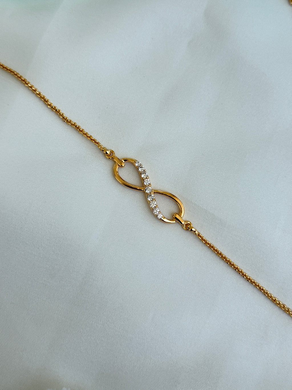 Ph300 panchaloham infinity 8.5 inches {2.6 to 2.8} size adjustment chain bracelet