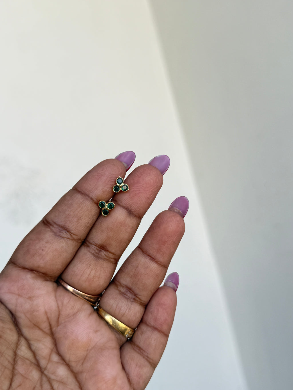 Ph175  panchaloham small 3 stone back screw  studs
